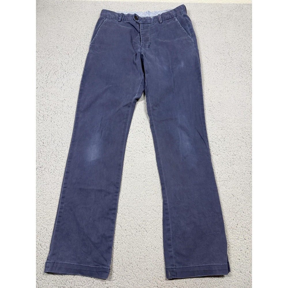 Gustin Pants Mens 32x32 Blue Chino Straight Leg Made In USA Washed Twill Casual